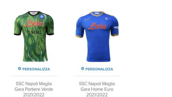 FOTO - Web store Sscn, in vendita le maglie dell’Europa League: prezzi e dettagli