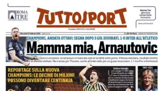 PRIMA PAGINA - Tuttosport: "Riscatto, quarti, Mondiale per club: Napoli su 3 fronti"