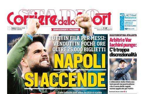 PRIMA PAGINA - CdS Campania: "Napoli si accende, rimonta Champions con 40mila tifosi"