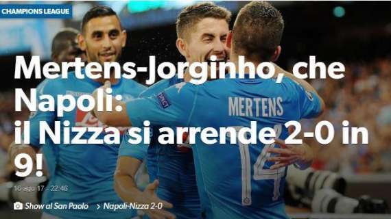 FOTO - CdS elogia gli azzurri: "Che Napoli! Il Nizza si arrende in nove"
