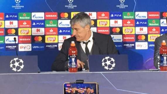 Setien in conferenza: "Grande Napoli, il risultato è ottimo per noi. Al Camp Nou non potranno difendere!"