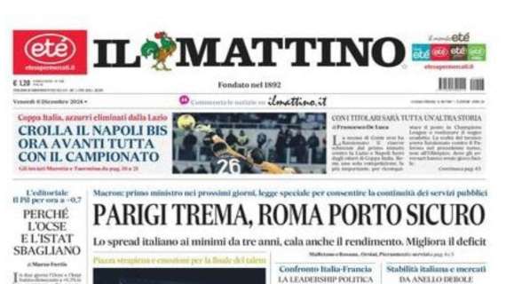 Il Mattino: “Il Napoli bis crolla: ora avanti tutta con il campionato”