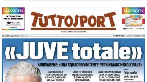 PRIMA PAGINA - Tuttosport: “Juve totale”