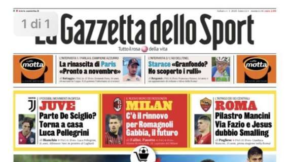 PRIMA PAGINA - Gazzetta: "Obiettivo giovane Inter. Serie A, salta l'intesa con l'AIC"