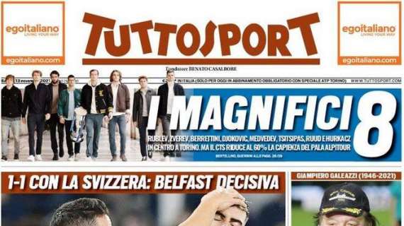 PRIMA PAGINA - Tuttosport sull'Italia: "Non mollate!" 
