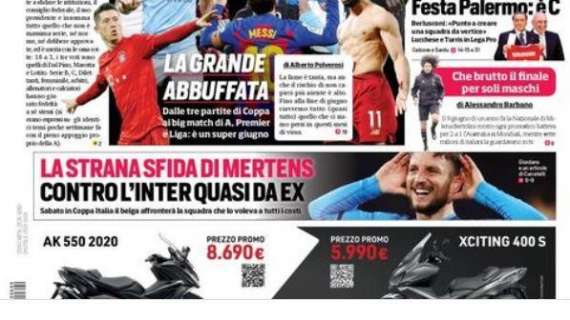 PRIMA PAGINA - CdS Campania: "La strana sfida di Mertens, contro l'Inter quasi da ex"