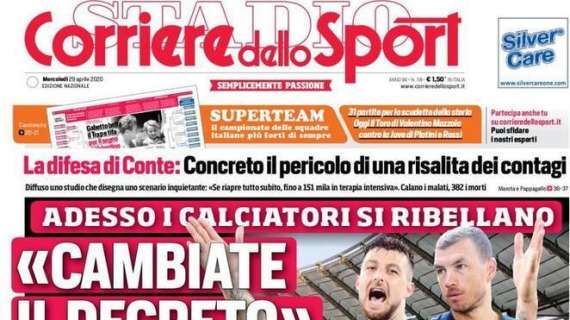 PRIMA PAGINA - CdS - AIC all'attacco: "Cambiate il decreto"