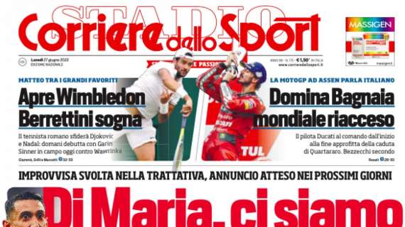 PRIMA PAGINA - Corriere dello Sport: "Stop player"
