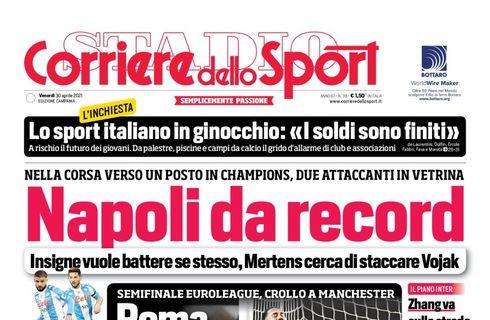 PRIMA PAGINA - Cds Campania: “Napoli da record”