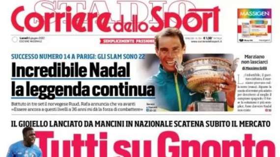 PRIMA PAGINA - Corriere dello Sport: "Tutti su Gnonto"