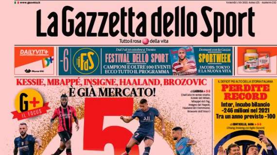 PRIMA PAGINA - Gazzetta: "Rosso di rabbia, prima caduta. Novità su Insigne"