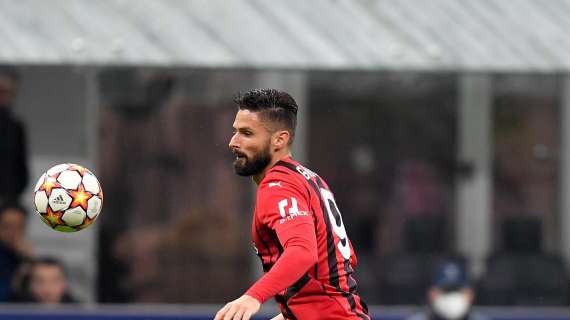 Milan, brutte notizie per Pioli: Giroud non torna in gruppo e resta in dubbio per il Napoli