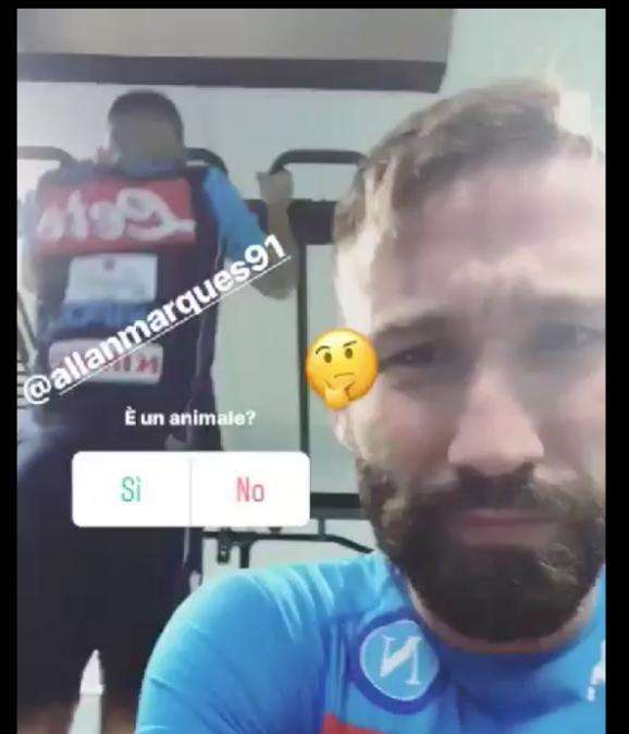 VIDEO - Tonelli filma Allan che si allena e lancia il sondaggio: "È un animale?"