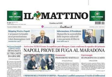 Il Mattino: "Napoli, prove di fuga al Maradona"