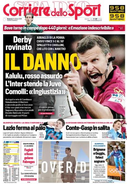 Corriere dello Sport su Napoli-Roma: "Conte-Gasp in salita"