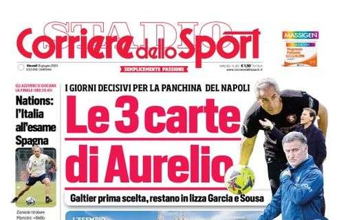 PRIMA PAGINA – CdS Campania: “Le 3 carte di Aurelio”