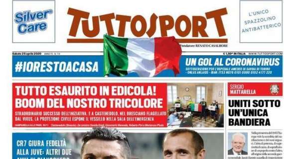 PRIMA PAGINA - Tuttosport e la ripartenza: "Club di Serie A regalano tamponi"