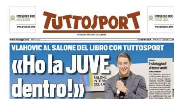 PRIMA PAGINA - Tuttosport apre con le parole di Vlahovic: “Ho la Juve dentro!”