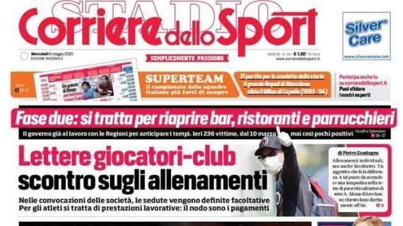 PRIMA PAGINA - CdS - La Merkel fa strada all'Italia: "Vai, Germania"