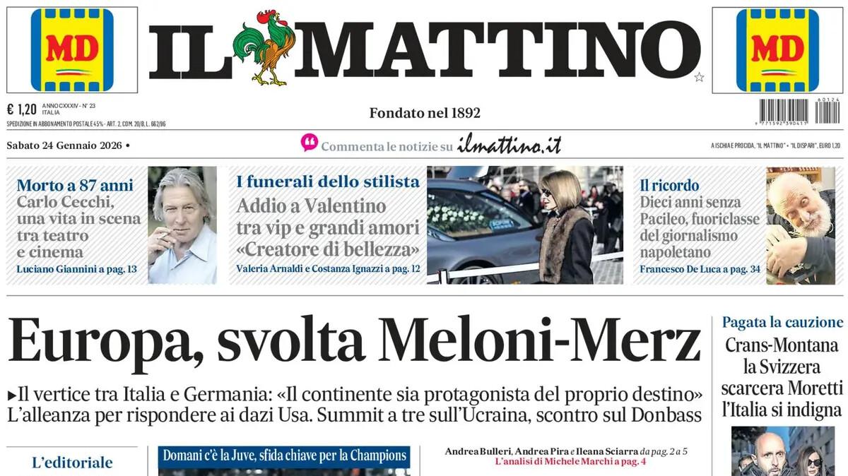 Il Mattino: "Conte, Spalletti e i destini incrociati"