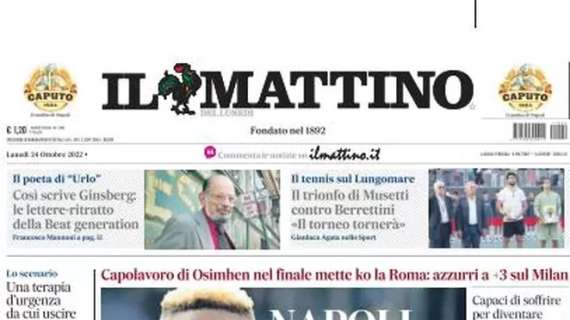 PRIMA PAGINA - Il Mattino: "Napoli capitale"