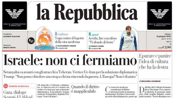 La rabbia di Acerbi in prima su Repubblica: "Ti sfondo di botte"