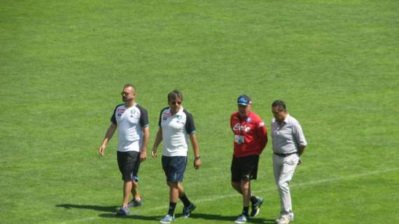 FOTO TN - Lunga chiacchierata Giuntoli-Ancelotti: sono gli ultimi a lasciare il campo dopo l'allenamento