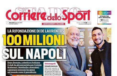PRIMA PAGINA - CdS Campania: "100 milioni sul Napoli"