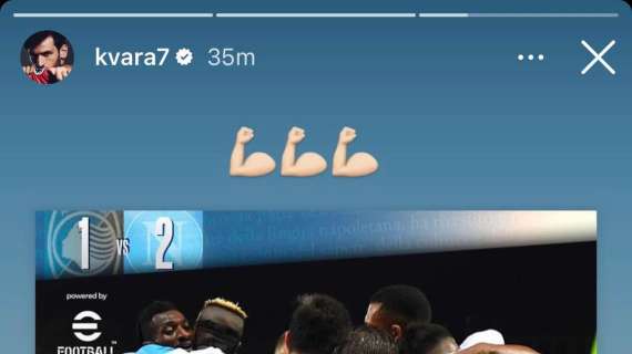 FOTO - Kvara esulta per la vittoria: il post del 77 su Instagram