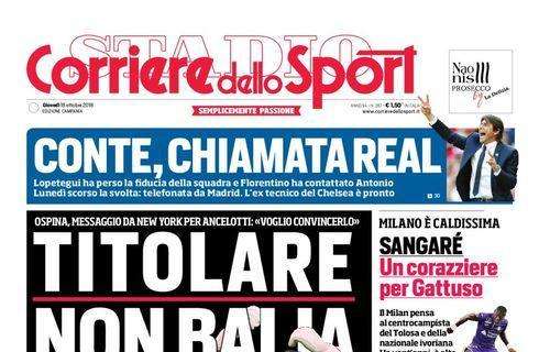 PRIMA PAGINA - CdS e le parole di Ospina: "A Napoli per giocare, voglio convincere Ancelotti! Garella? Ho un altro stile"