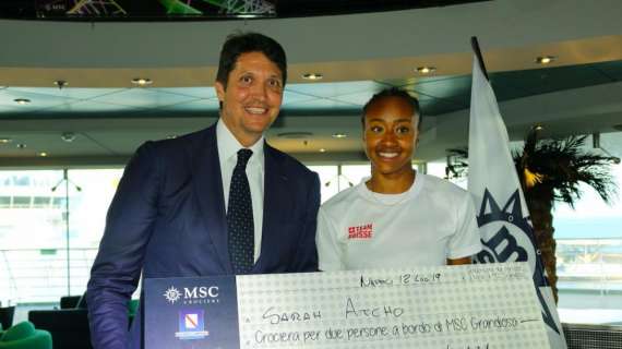 Universiadi, la Msc regala una crociera alla velocista svizzera Sarah Atcho: "Felice di tornare a Napoli"