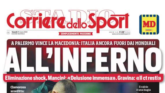 PRIMA PAGINA - Corriere dello Sport: “All’inferno”