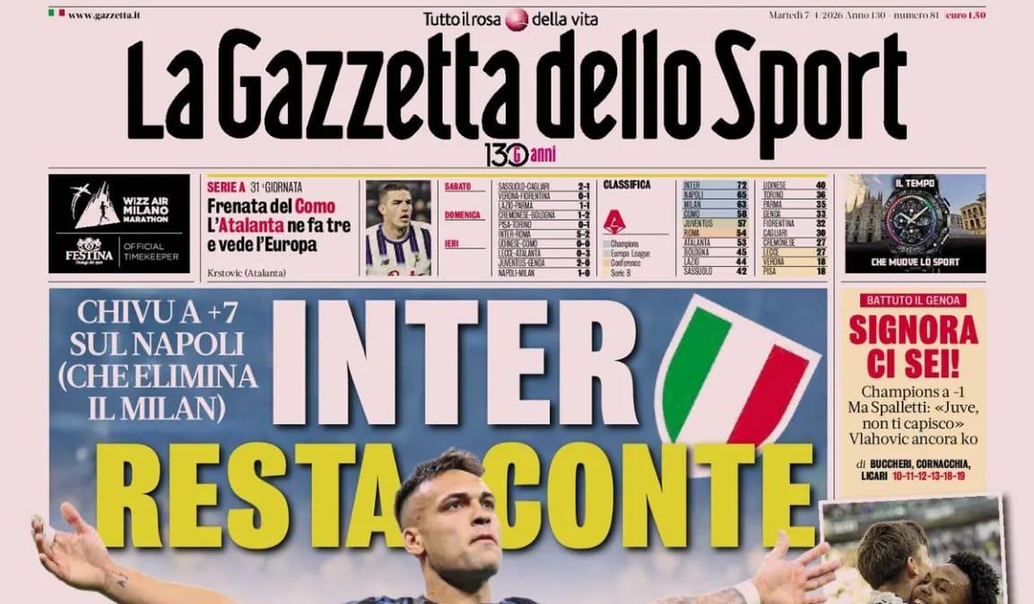 La Gazzetta dello Sport: "Conte chiama la Nazionale"
