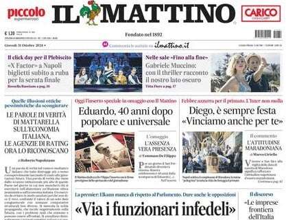 Il Mattino: "Diego, è sempre festa 'Vinciamo anche per te'"