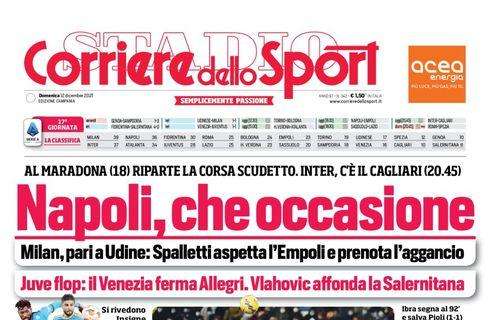 PRIMA PAGINA - Cds Campania: “Napoli, che occasione”