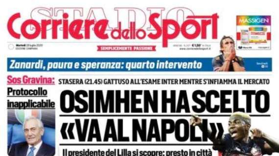 PRIMA PAGINA - CdS Campania: "Osimhen ha scelto, si scalda il mercato"