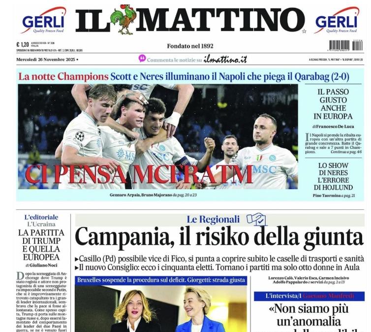 Il Mattino: "Ci pensa McFratm"