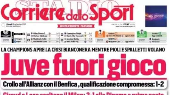 PRIMA PAGINA - Corriere dello Sport: ”I leoni di Ibrox"