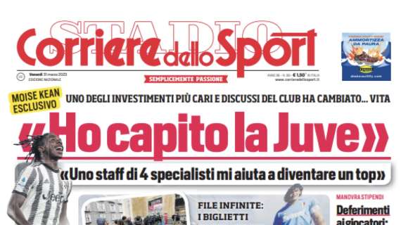 PRIMA PAGINA - Corriere dello Sport: “Napoli, febbre d’amore”