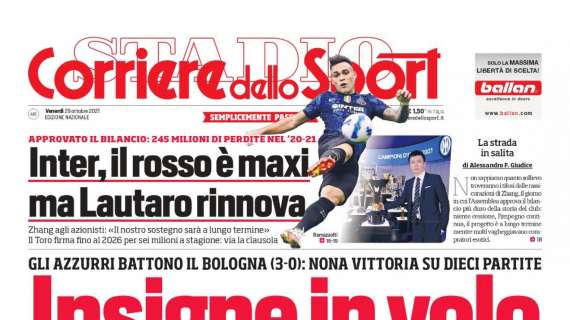 PRIMA PAGINA - Corriere dello Sport: “Insigne in volo”