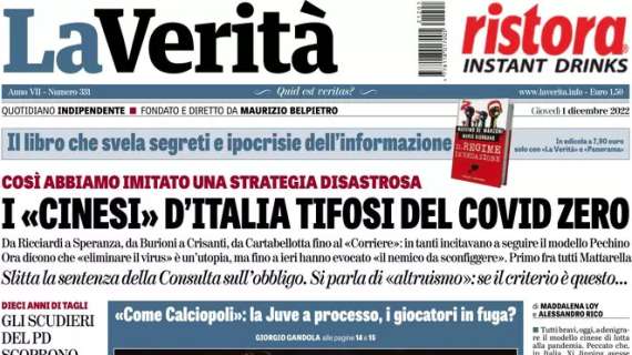 La Verità shock in prima pagina: "Come Calciopoli': la Juve a processo, i giocatori in fuga?"