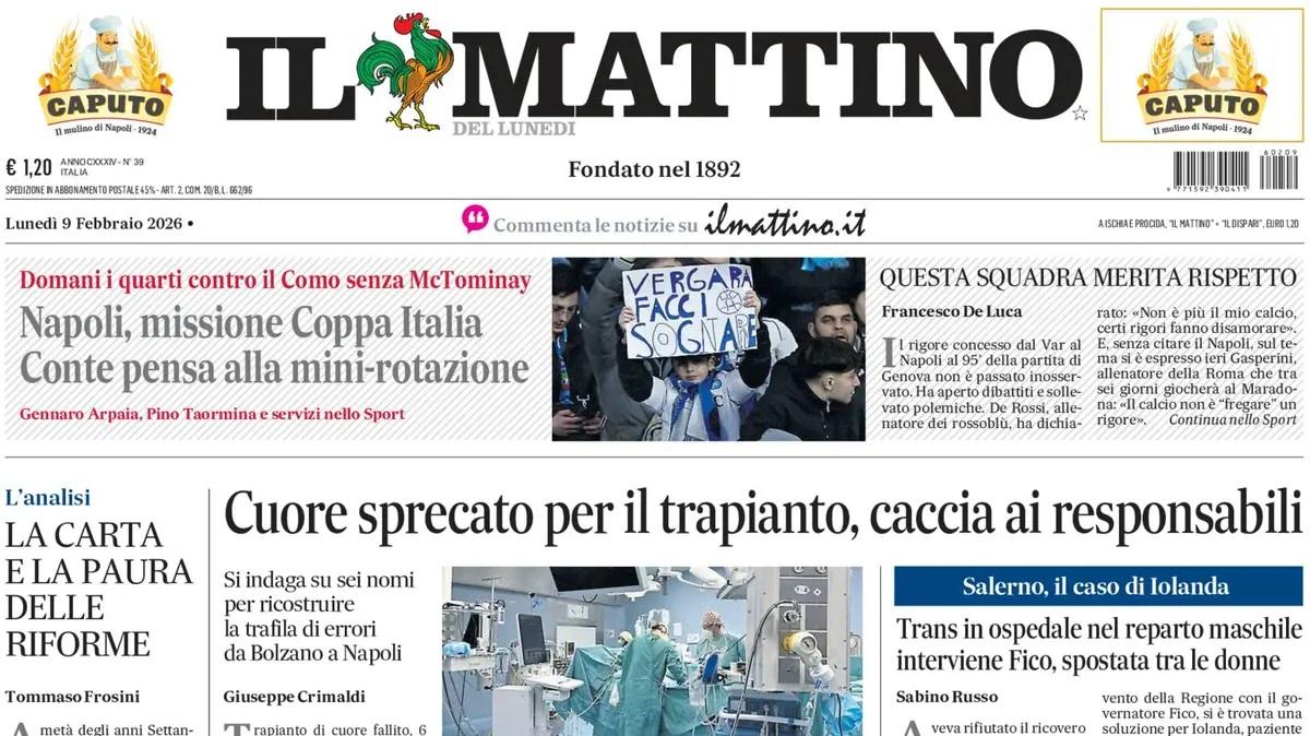 Il Mattino: "Napoli, missione Coppa Italia. Conte pensa alla mini-rotazione"