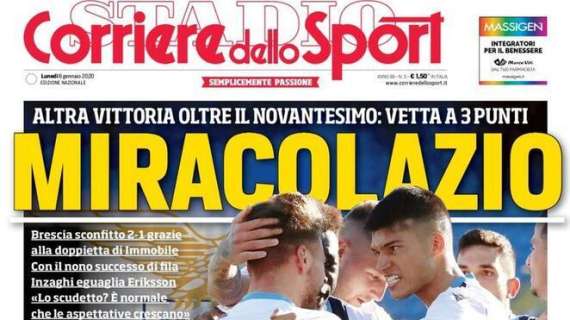 PRIMA PAGINA - CdS: "Napoli for Sarri, gli azzurri provano a fermare l'Inter"