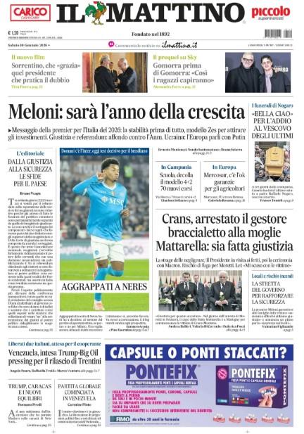 Il Mattino in vista di Inter-Napoli: "Aggrappati a Neres"