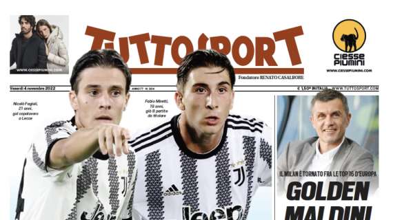 PRIMA PAGINA - Tuttosport apre con le parole di Danilo: "La vera Juve nei loro occhi"