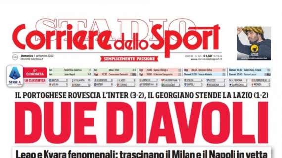 PRIMA PAGINA - CdS: "Leao e Kvara, due diavoli!"