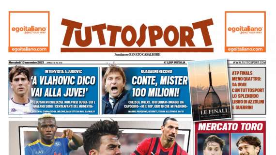 PRIMA PAGINA - Tuttosport: "Con ADL è rottura: su Insigne piombano Inter ed Everton"