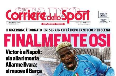 PRIMA PAGINA - Cds Campania: “Finalmente Osi”