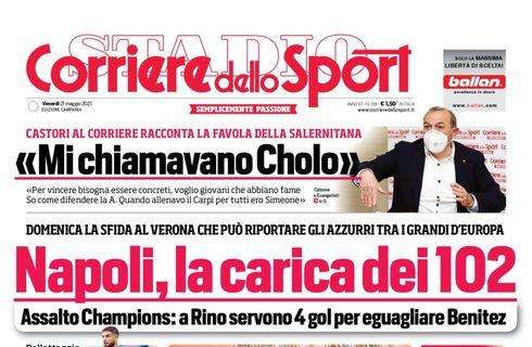 PRIMA PAGINA - Cds Campania: “Napoli, la carica dei 102”