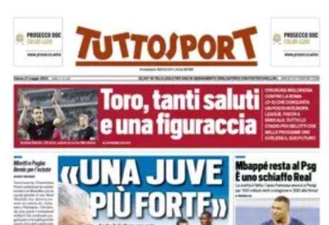 PRIMA PAGINA - Tuttosport: "Il derby scudetto fa più ricca Milano"